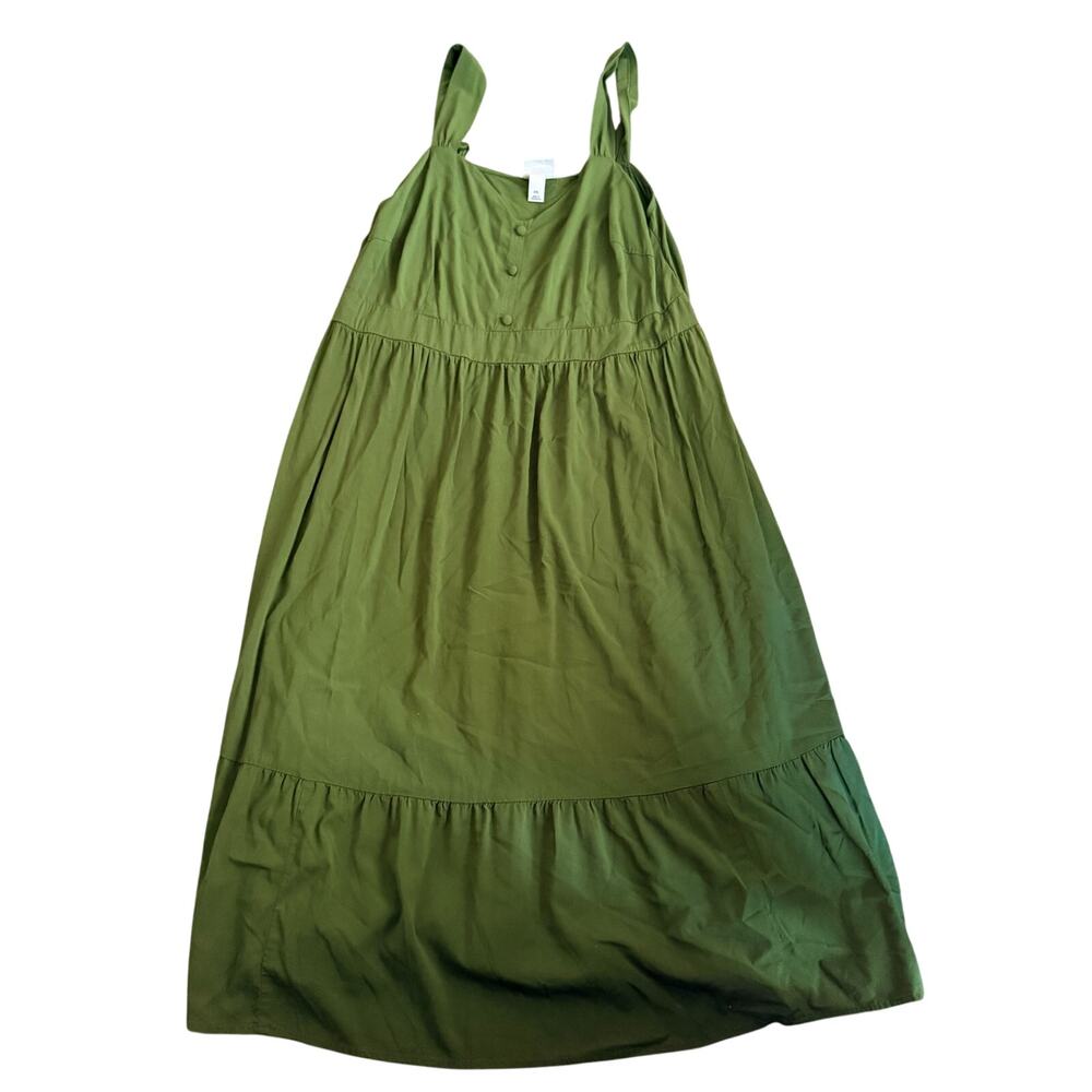 Ava & Viv Green Maxi Dress Fall Plus Size XXL